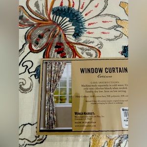 4 World Market “Corinne” Lined Curtain Panels 84”